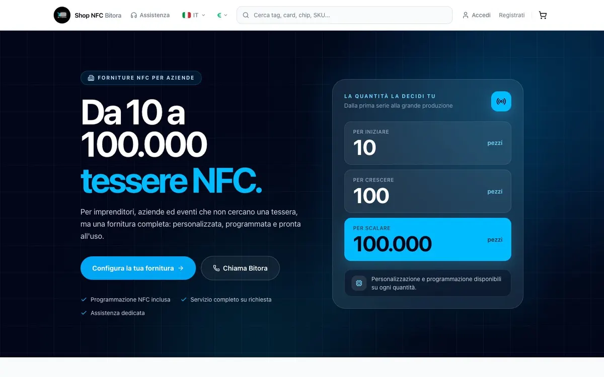 Sito Shop NFC Bitora